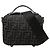Borsa Satchel Mini Zucca Canvas Fendi Nera Nero