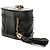 Borsa Vanity Case Chanel in pelle d'agnello matelassé nera con nappina e tracolla a catena Nero - vista 2