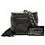 Borsa Vanity Case Chanel in pelle d'agnello matelassé nera con nappina e tracolla a catena Nero - vista 8