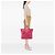 Borsa Tote Convertibile Prada Vitello Daino Rosa con Zip Laterale - vista 6