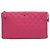 Clutch Chanel Quilted Caviar CC Enamel Double Zip Rosa