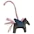 Pingente de Bolsa Grigri Rodeo Pegase PM em couro de cordeiro Milo e Swift vermelho Hermès  - vista 2