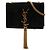 Borsa a tracolla Saint Laurent Kate Tassel Small in camoscio nero con monogramma
