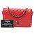 Borsa a tracolla Chanel Diagonal Wallet On Chain in pelle di capra matelassé rossa Rosso - vista 8