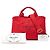 Tote Borsa Satchel Prada Small Canvas Canapa Logo Rossa Rosso - vista 7