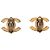 Pendientes de clip Chanel CC chapados en oro con strass Dorado - vista 2