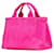 Tote Borsa Prada Small Canvas Canapa Logo Rosa - vista 2