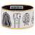 White Hermès Extra Wide Harnais des Presidents Enamel Bangle 65 Costume Bracelet  - view 3