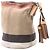 Borsa secchiello Burberry Mini Mega Check Canvas Ashby con nappe marrone - vista 2