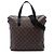 Borsa Satchel Louis Vuitton Monogram Macassar Kitan Marrone