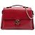Borsa Satchel Gucci Interlocking G Medium in pelle di vitello Dollar rossa Rosso