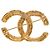 Spilla Chanel CC placcata oro con rilievo barocco D'oro - vista 3