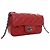 Borsa a tracolla Chanel Extra Mini Rectangular Classic in pelle d'agnello rossa con patta singola Rosso - vista 3