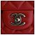 Borsa a tracolla Chanel Extra Mini Rectangular Classic in pelle d'agnello rossa con patta singola Rosso - vista 9