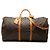 Borsa da viaggio Louis Vuitton Monogram Keepall Bandouliere 60 Marrone