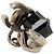 Orecchini a clip Chanel CC a cubo in ottone nero e strass - vista 3