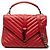 Rote Saint Laurent Medium Chevron Lammleder Monogram College Satchel
