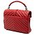 Rote Saint Laurent Medium Chevron Lammleder Monogram College Satchel - Ansicht 2