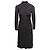 Prada Langarmkleid mit Stehkragen, Schwarz, Größe US S