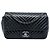 Borsa a tracolla Chanel Small CC Crossing Flap in pelle di agnello nera Nero