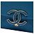 Borsa Chanel Coco Curve Flap Medium in vitello lucido blu e capretto matelassé - vista 5