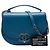 Borsa Chanel Coco Curve Flap Medium in vitello lucido blu e capretto matelassé - vista 7