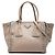 Borsa Satchel Prada Glace Calf con borchie e doppia tasca, Beige