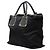 Borsa satchel Prada in Tessuto con rifiniture in Saffiano nera Nero - vista 2