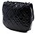 Borsa a tracolla Chanel Medium Quilted Patent Bubble CC Flap nera Nero - vista 2