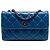 Borsa a tracolla Chanel Medium in agnello trapuntato blu Trendy CC Flap