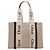 Chloé Borsa Tote Chloe Woody Beige & Nero - vista 3