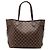 Borsa Tote Neverfull MM in Damier Ebene marrone Louis Vuitton