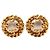 Orecchini a clip Chanel CC placcati oro e perle finte dorate D'oro