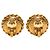 Orecchini a clip Chanel CC placcati oro e perle finte dorate D'oro - vista 2