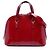 Piccola borsa satchel rossa Gucci Microguccissima in vernice Nice Dome Rosso