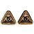 Orecchini Chanel CC Gold Plated Gripoix Triangle Push Back Oro D'oro