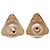 Orecchini Chanel CC Gold Plated Gripoix Triangle Push Back Oro D'oro - vista 2