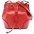 Borsa a secchiello Gucci Diamante in pelle rosso brillante