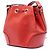 Borsa a secchiello Gucci Diamante in pelle rosso brillante - vista 2