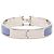 Bracciale Hermès Clic H stretto in smalto blu PM - vista 3