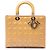Borsa Lady Dior Large in vernice cannage giallo