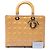Borsa Lady Dior Large in vernice cannage giallo - vista 7