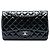 Borsa a tracolla Chanel Jumbo Classic Patent Double Flap blu