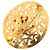 Gold Chanel CC Medaillon runde Brosche vergoldet Golden - Ansicht 3
