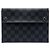 Clutch Louis Vuitton Damier Graphite Alpha Pochette MM Nera Nero