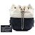 Chanel Gabrielle Bucket Bag Small Bicolor aus gestepptem Kalbsleder schwarz - Ansicht 6