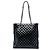Tote North South Chanel CC trapuntato in vernice nero