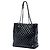 Tote North South Chanel CC trapuntato in vernice nero - vista 2