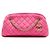 Borsa bowling Pink Chanel Small Quilted Jersey Just Mademoiselle Rosa