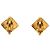 Orecchini a clip a forma di rombo placcati oro Gold Chanel CC D'oro - vista 2
